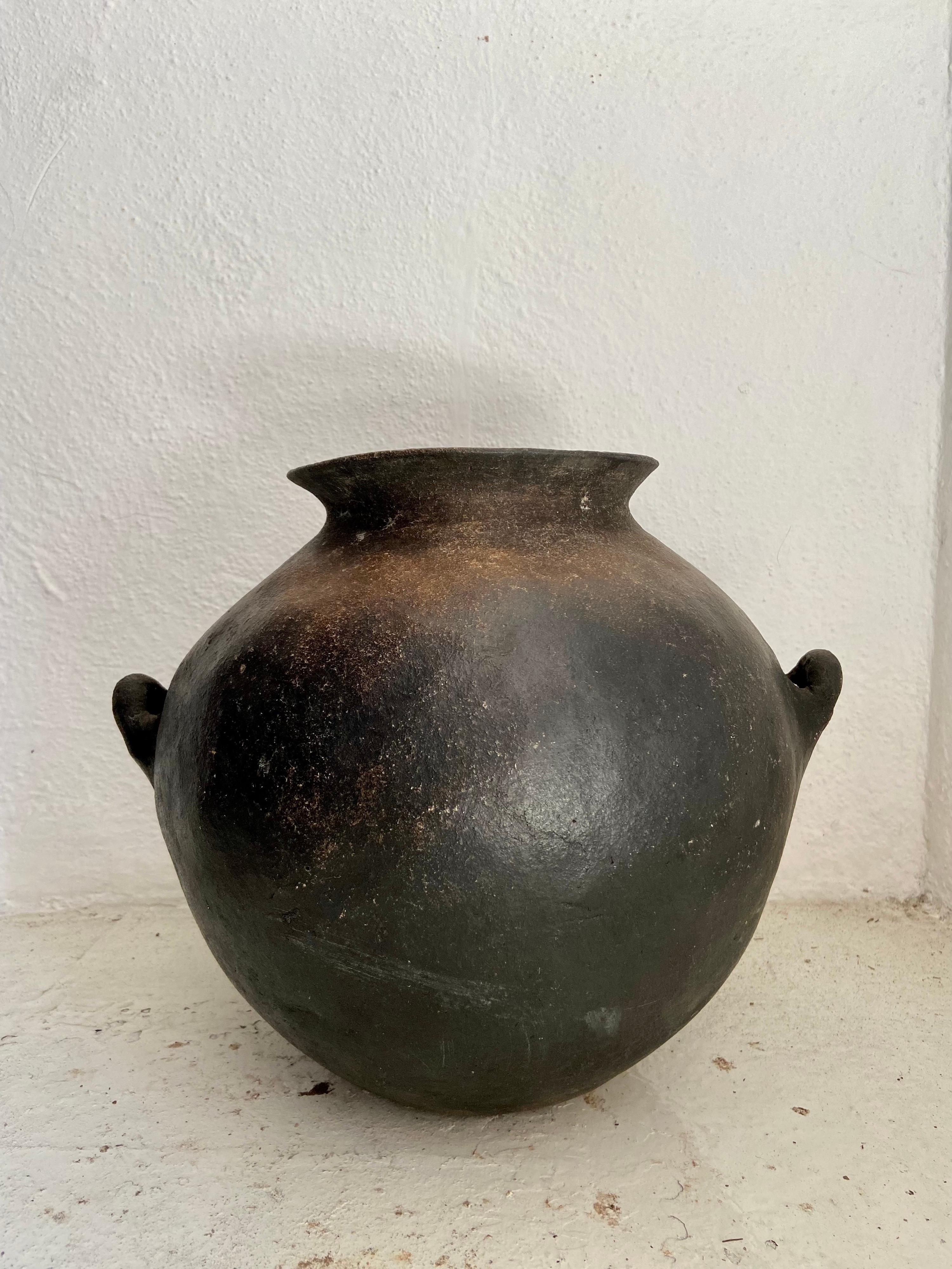 Rustic Mid 20th Century Terracotta Water Pot from Central Mexico