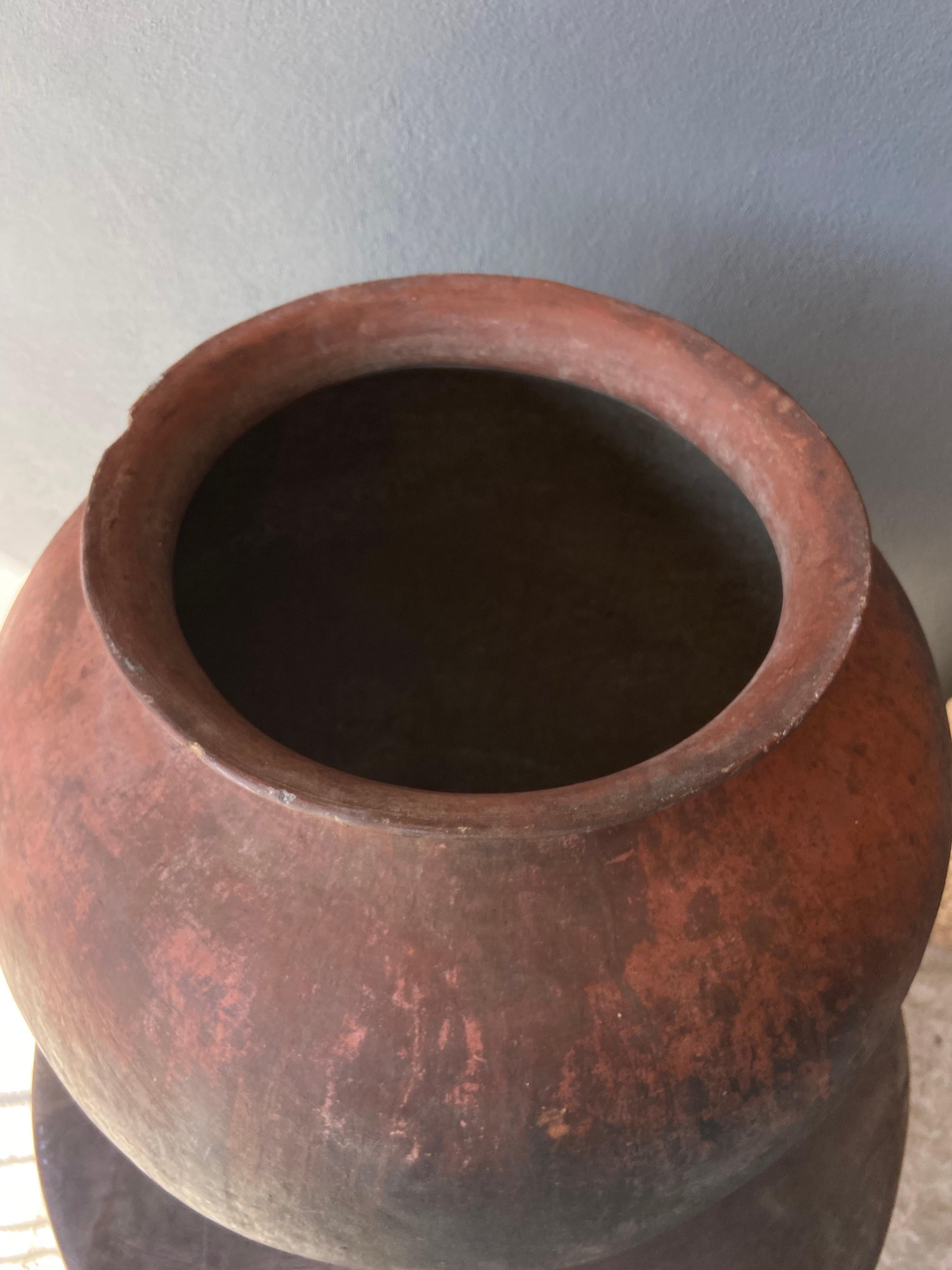 Fired Mid 20th Century Terracotta Water Pot From Mexico