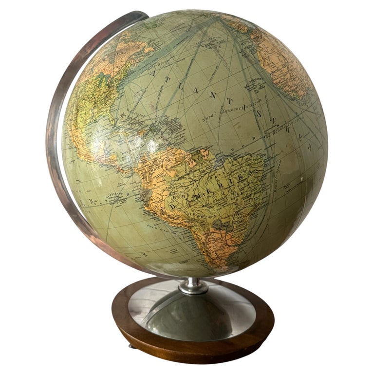 Mid-20th Century Terrestre Columbus World Globe Oestergaard Berlin, Germany