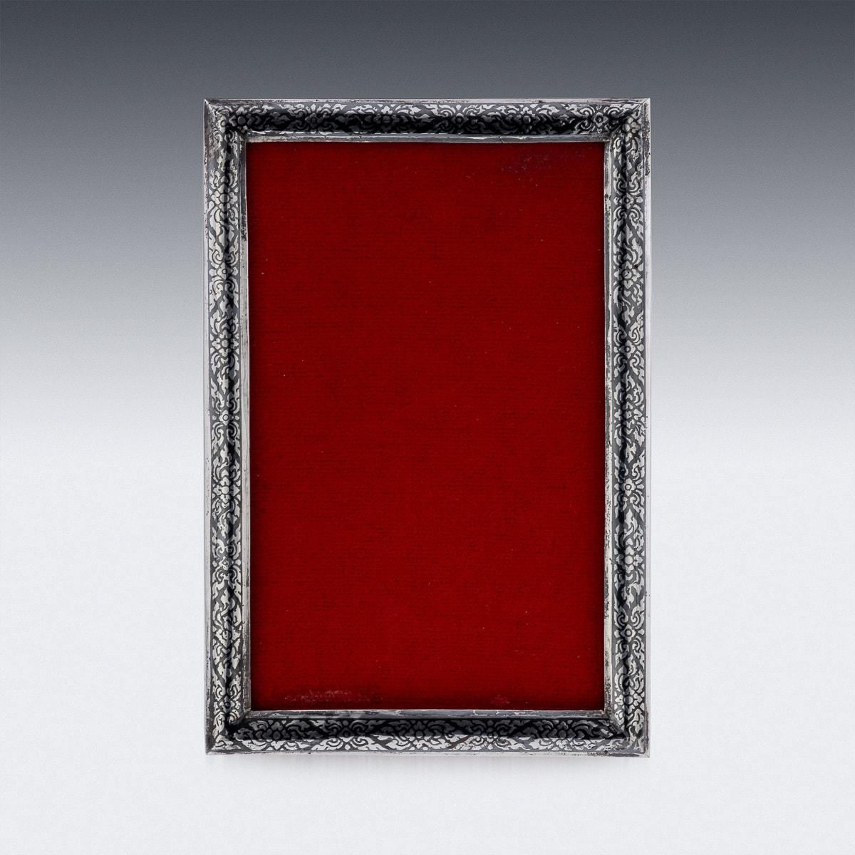 Other Mid 20th Century Thai Solid Silver & Niello Photo Frame, Bangkok For Sale