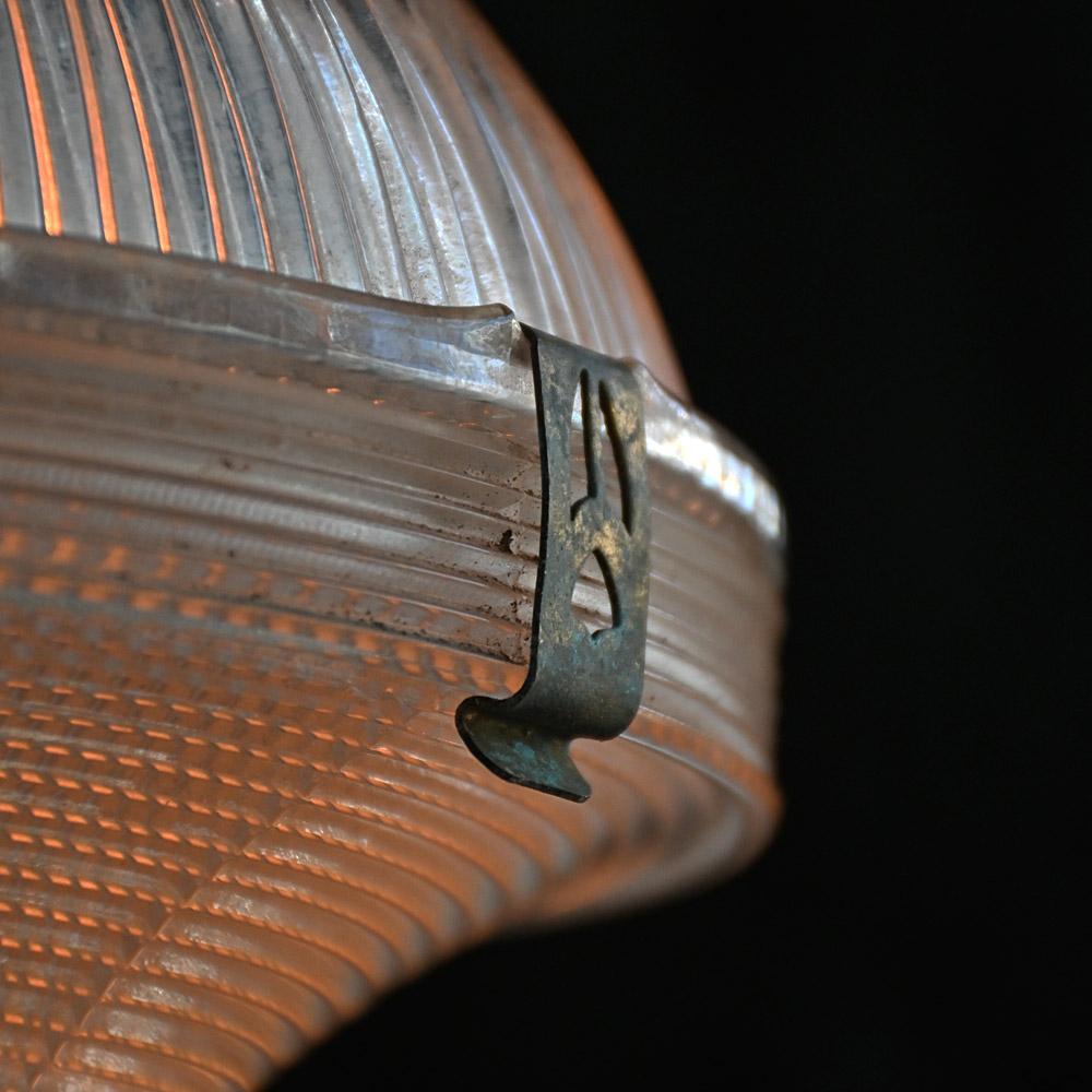 Lampe en trois parties en Holophane du milieu du 20e siècle en vente 1