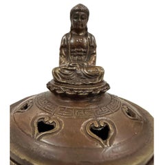 Mid-20th Century Tibetan Brass tripod Incense Burner