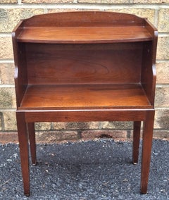 Mid 20th Century Tiered Mahogany Bedside Table Nightstand