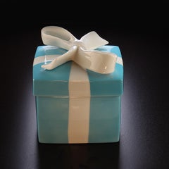Mid 20th Century Tiffany & Co Iconic Blue Ceramic Gift Box