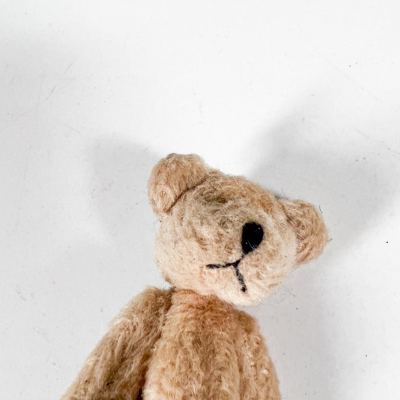 American Mid 20th Century Tiny Baby Teddy Bear Soft Huggable Vintage For Sale