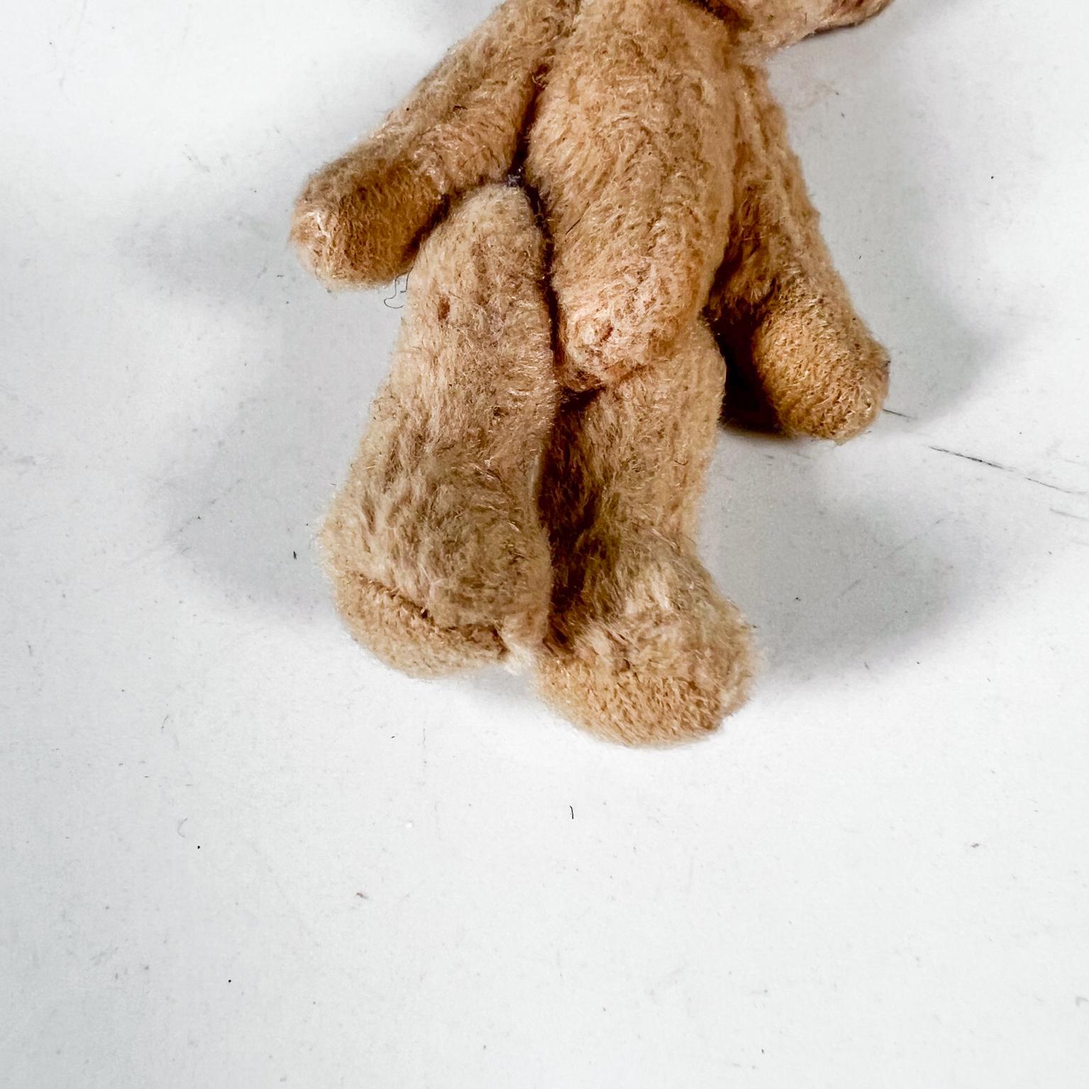 Mid 20th Century Tiny Baby Teddy Bear Soft Huggable Vintage In Good Condition For Sale In Chula Vista, CA