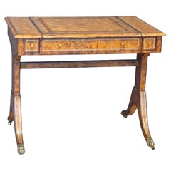 Mid-20th Century Tooled Leather-Clad Games Table