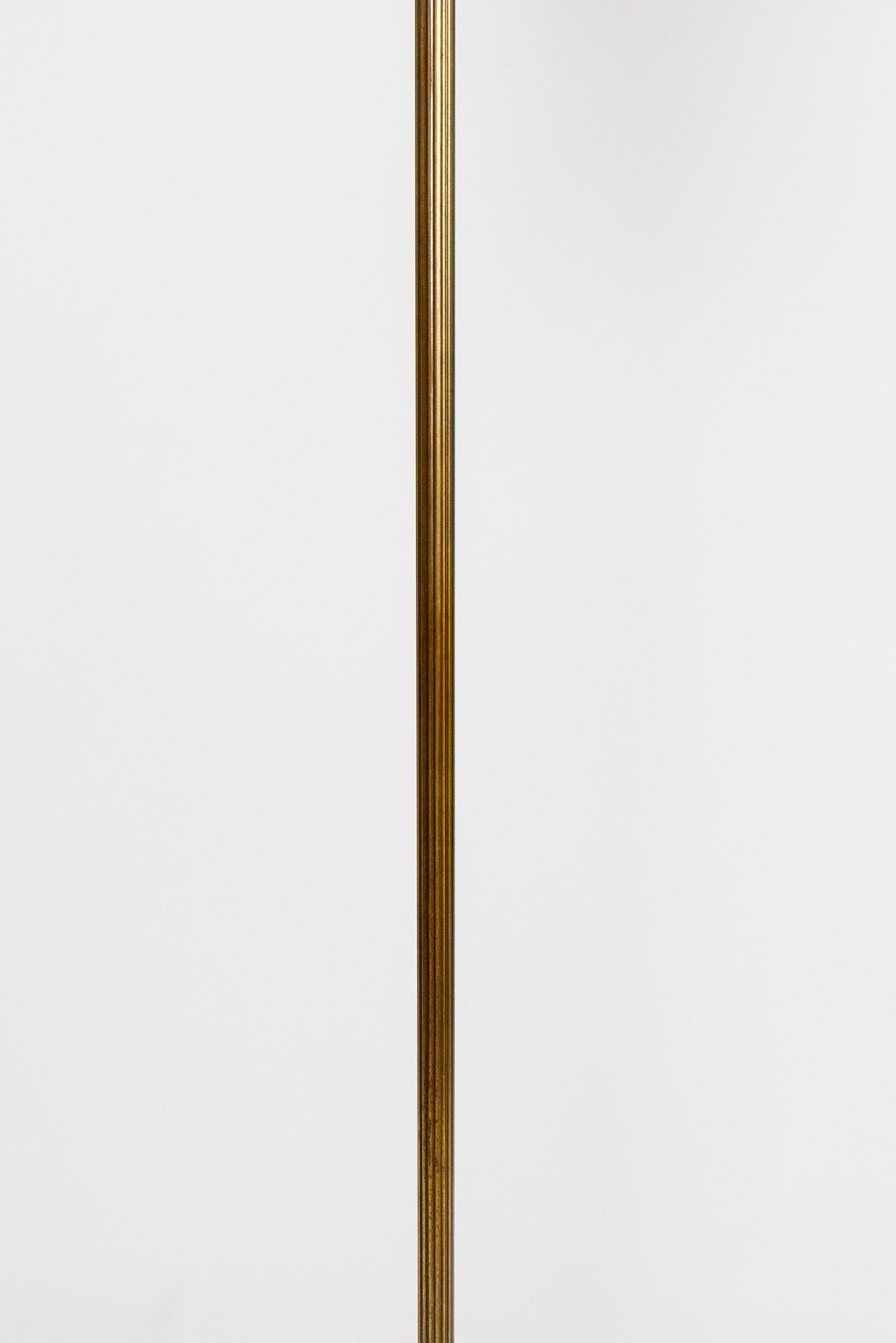 Revival Mid 20th Century Traditional Brass Six Way Floor Lamp For Sale