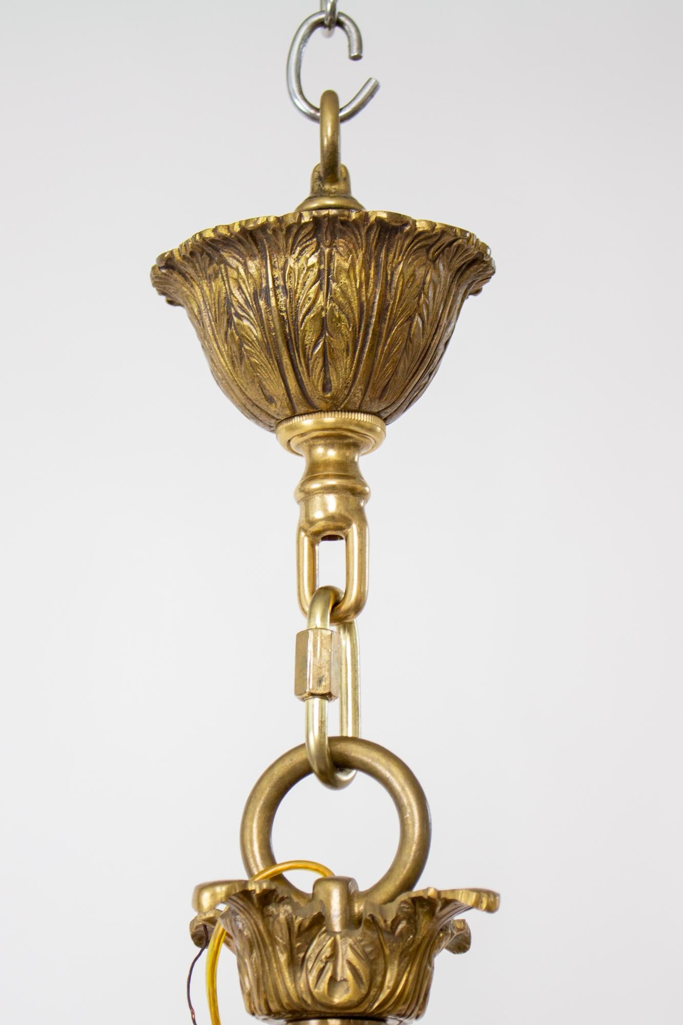 Mid-20th Century Traditional Cast Brass Lantern For Sale 8