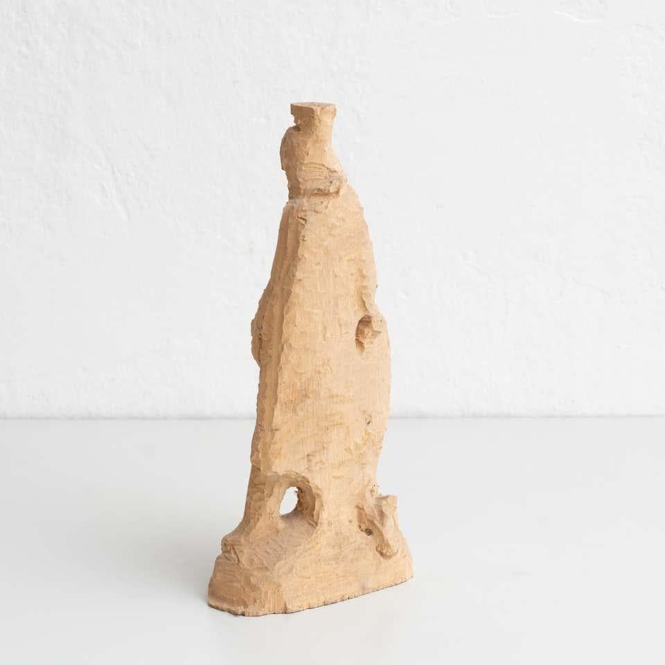 Scultura in legno con schizzo preliminare tradizionale della metà del XX secolo in vendita 4