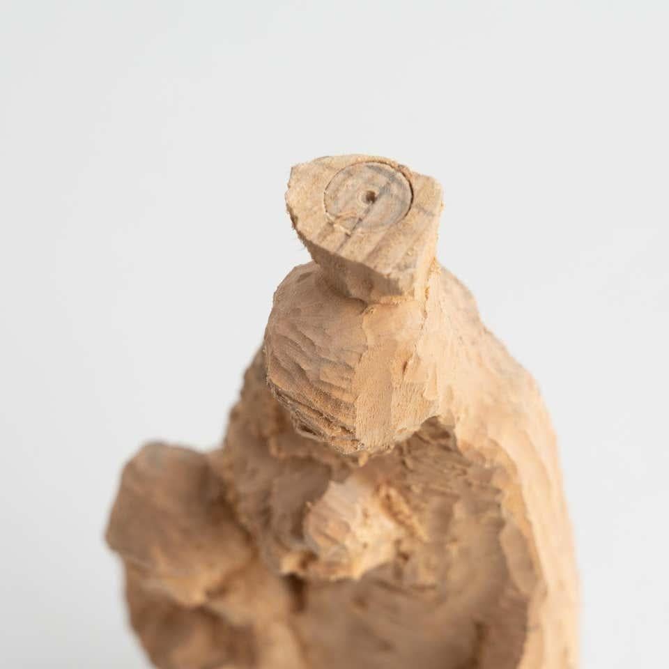 Scultura in legno con schizzo preliminare tradizionale della metà del XX secolo in vendita 6
