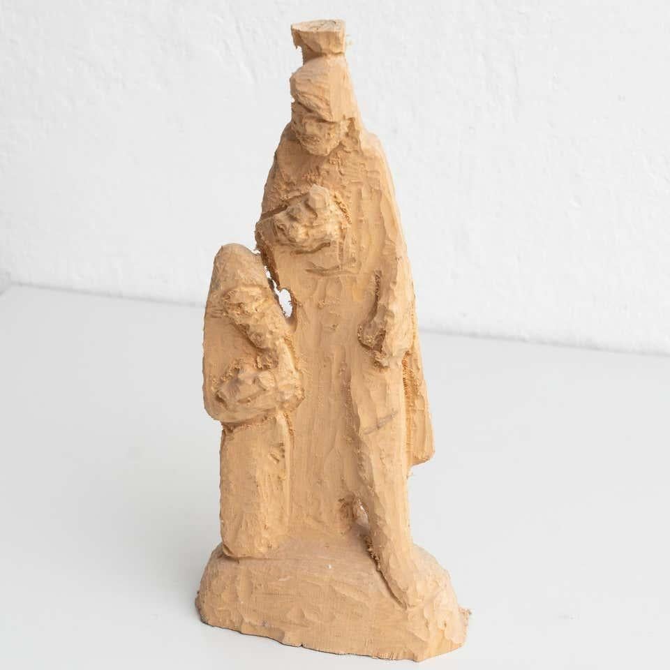 Mid-Century moderno Scultura in legno con schizzo preliminare tradizionale della metà del XX secolo in vendita