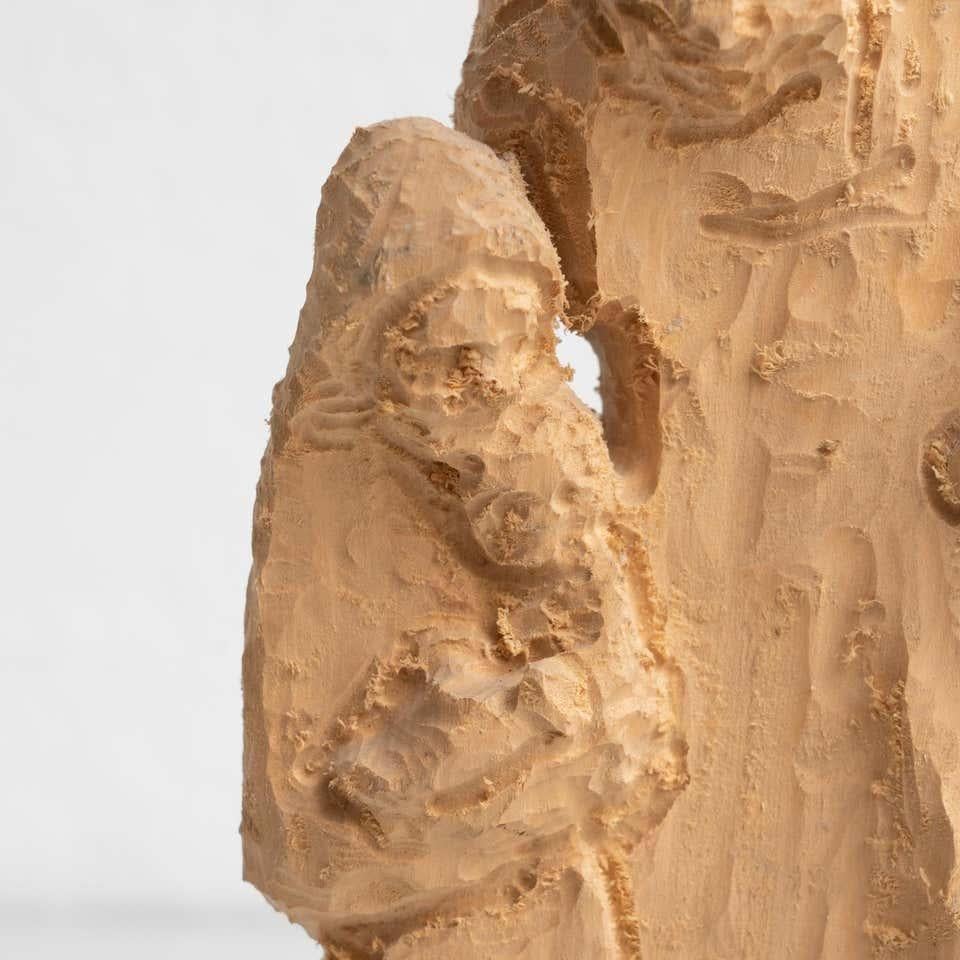 Scultura in legno con schizzo preliminare tradizionale della metà del XX secolo In condizioni buone in vendita a Barcelona, ES