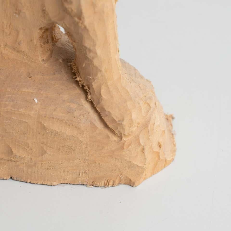 Legno Scultura in legno con schizzo preliminare tradizionale della metà del XX secolo in vendita