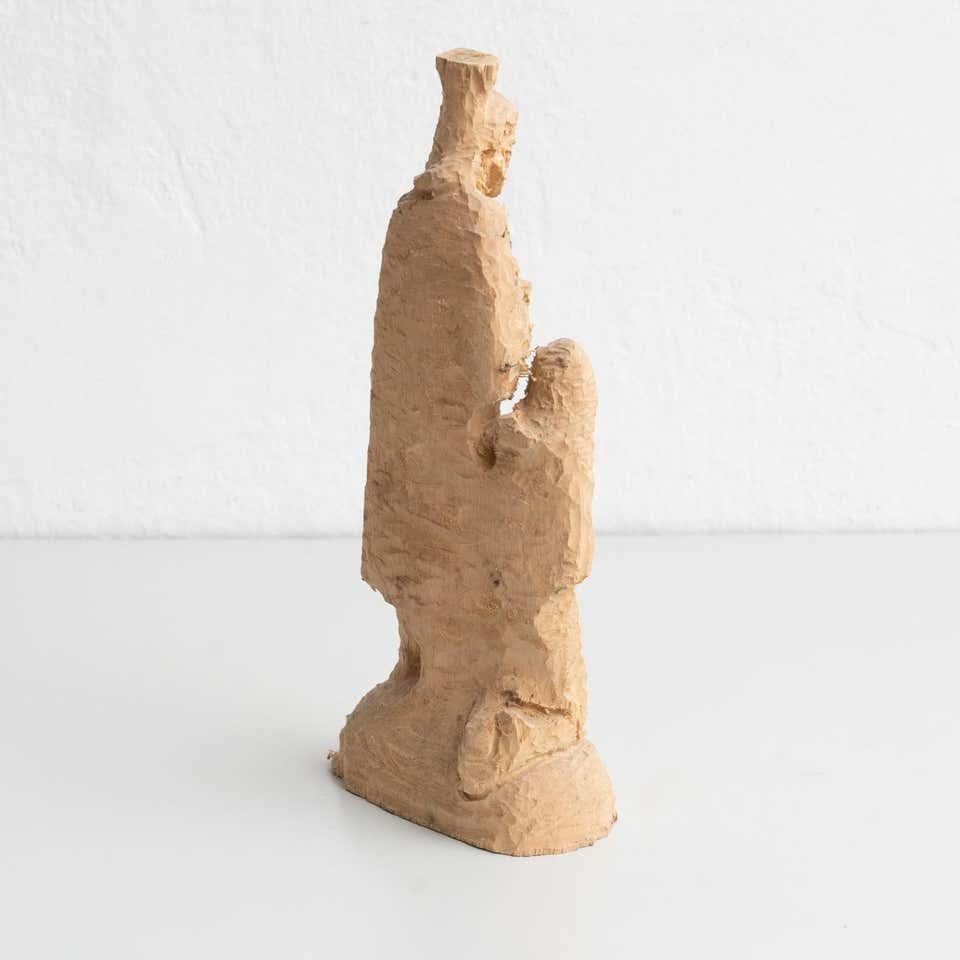 Scultura in legno con schizzo preliminare tradizionale della metà del XX secolo in vendita 3