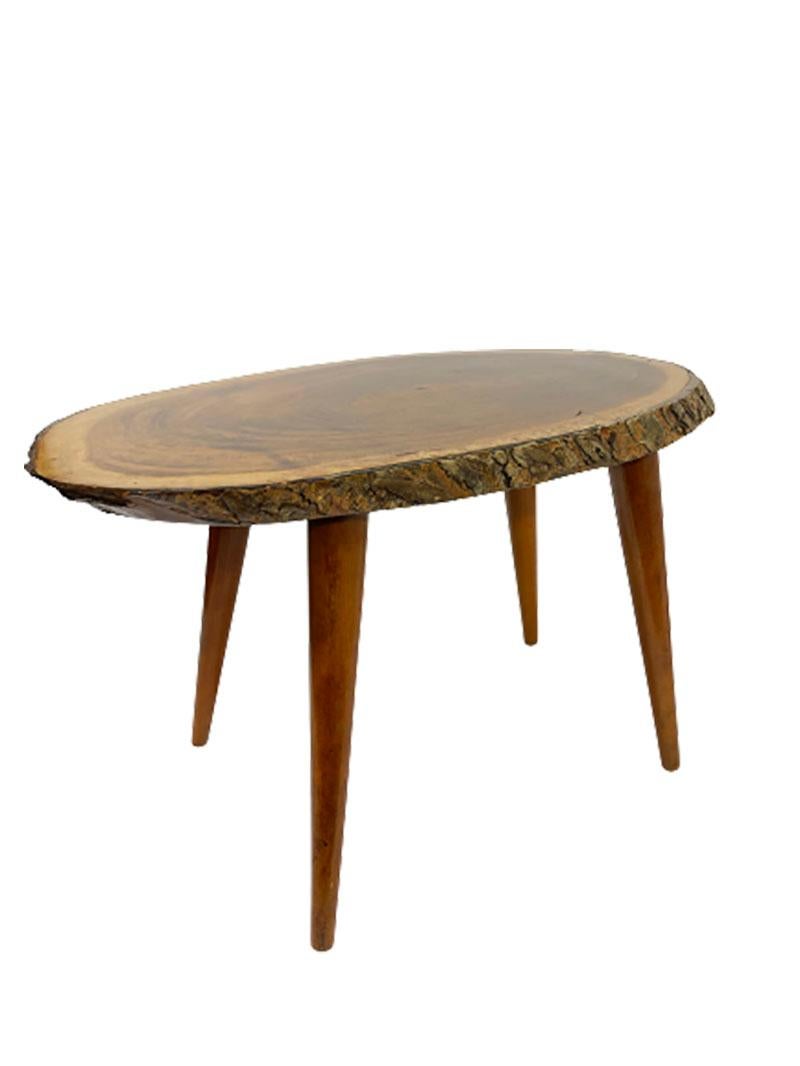 European Mid-20th Century Tree Trunk Wine or Side Table For Sale