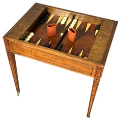 Mid-20th Century Tric-Trac or Backgammon Table by Baker