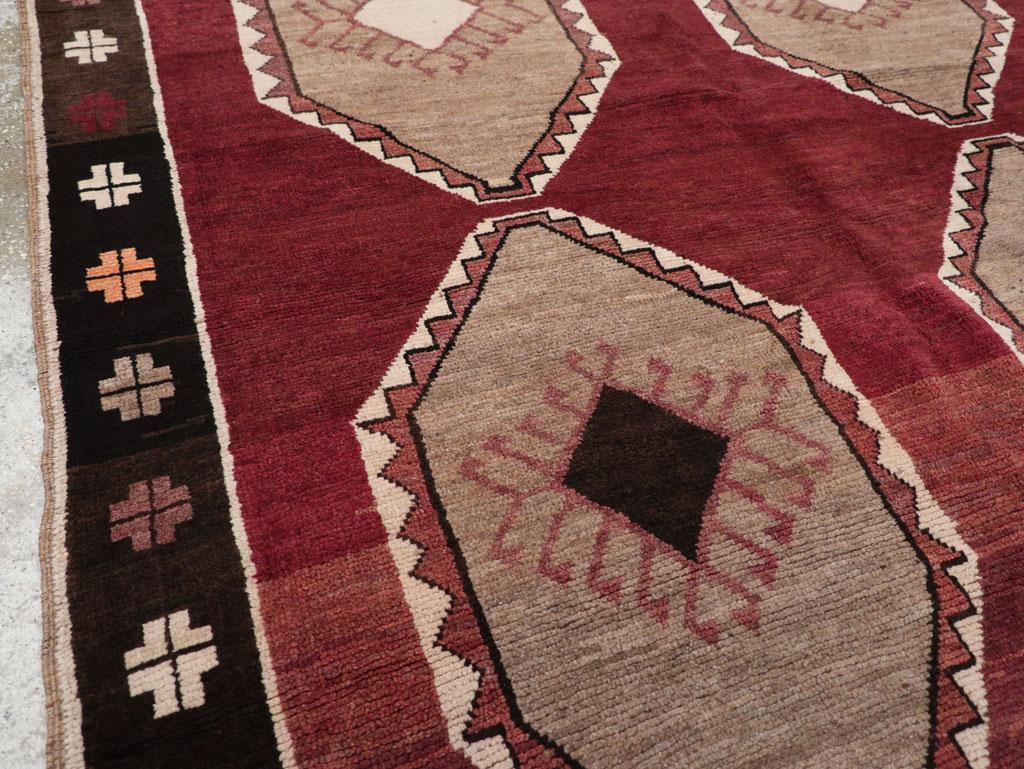 Tribal Mid-20th Century Turkish Anatolian Accent Carpet For Sale
