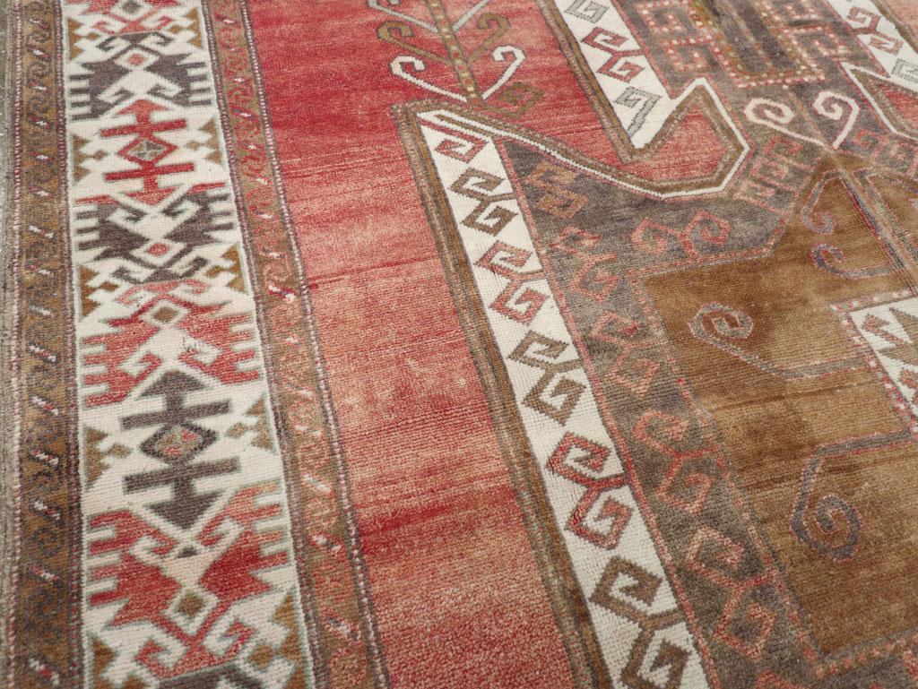 Tribal Mid-20th Century Turkish Anatolian Accent Carpet For Sale