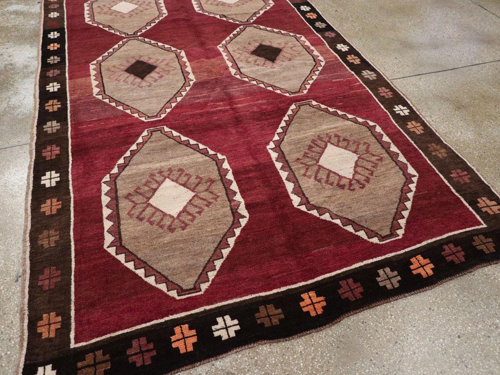 Wool Mid-20th Century Turkish Anatolian Accent Carpet For Sale