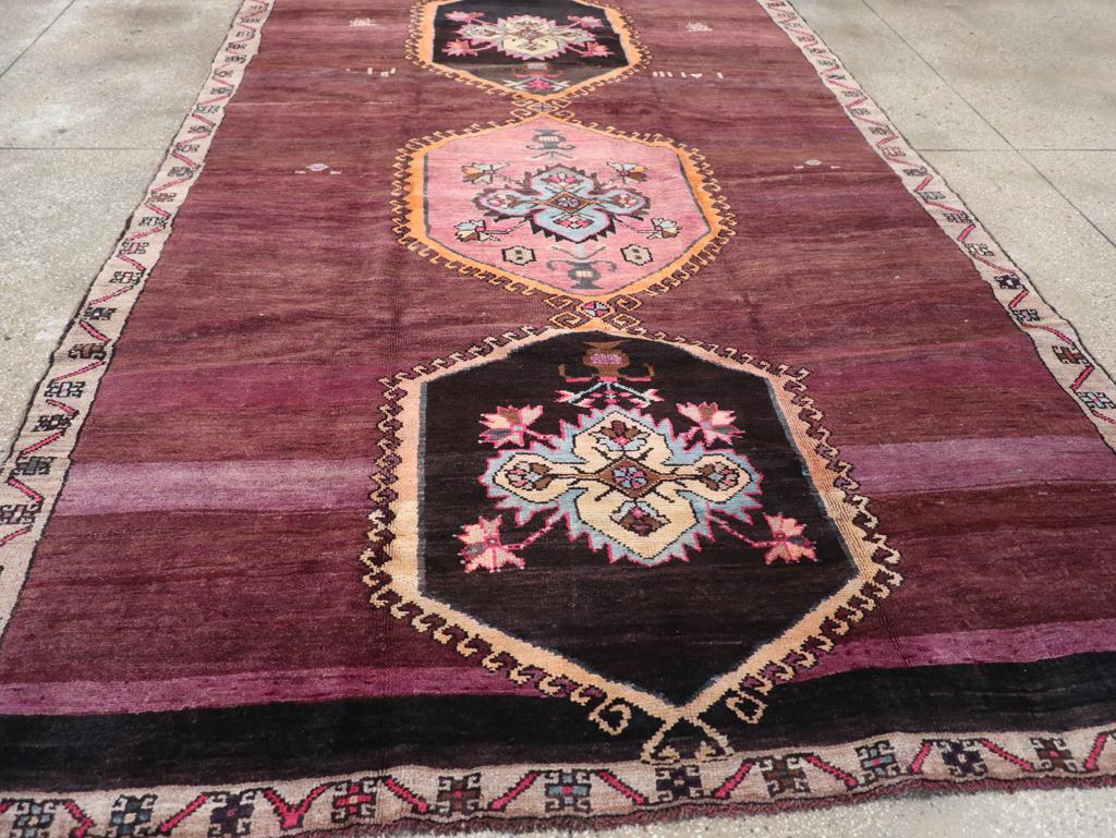 Wool Mid-20th Century Turkish Anatolian Accent Carpet For Sale