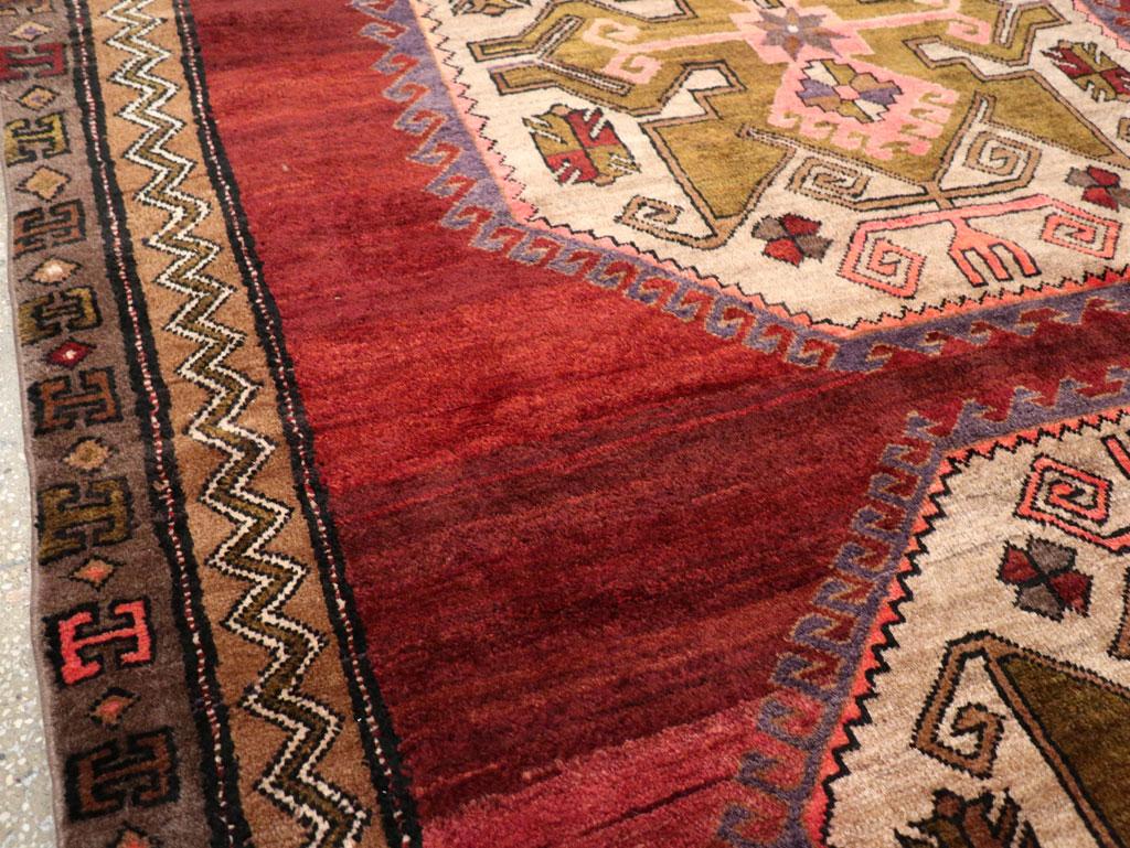 Tribal Mid-20th Century Turkish Anatolian Accent Rug For Sale