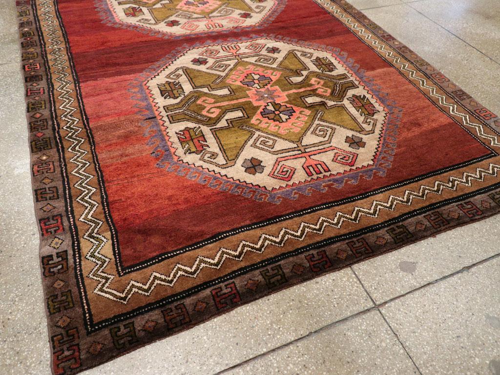 Wool Mid-20th Century Turkish Anatolian Accent Rug For Sale