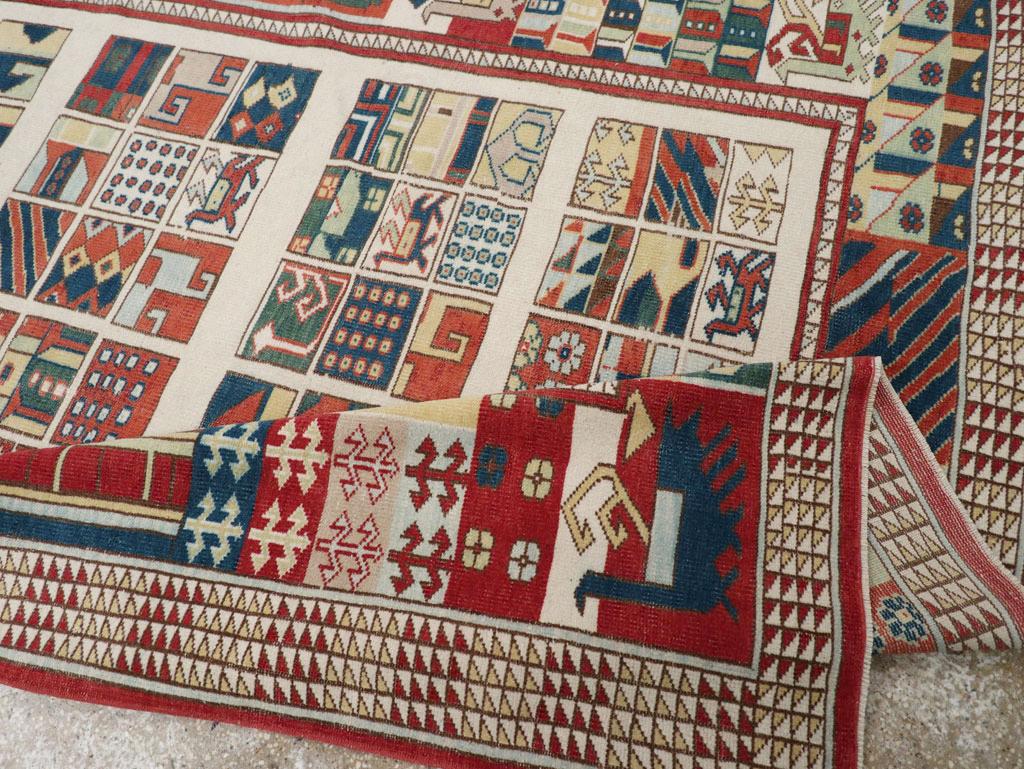 Mid-20th Century Turkish Anatolian Accent Rug For Sale 1
