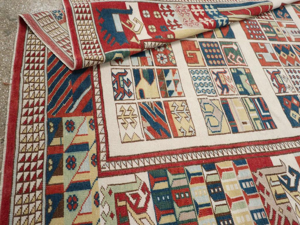 Mid-20th Century Turkish Anatolian Accent Rug For Sale 2