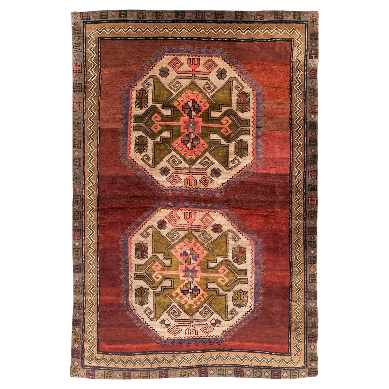Mid-20th Century Turkish Anatolian Accent Rug