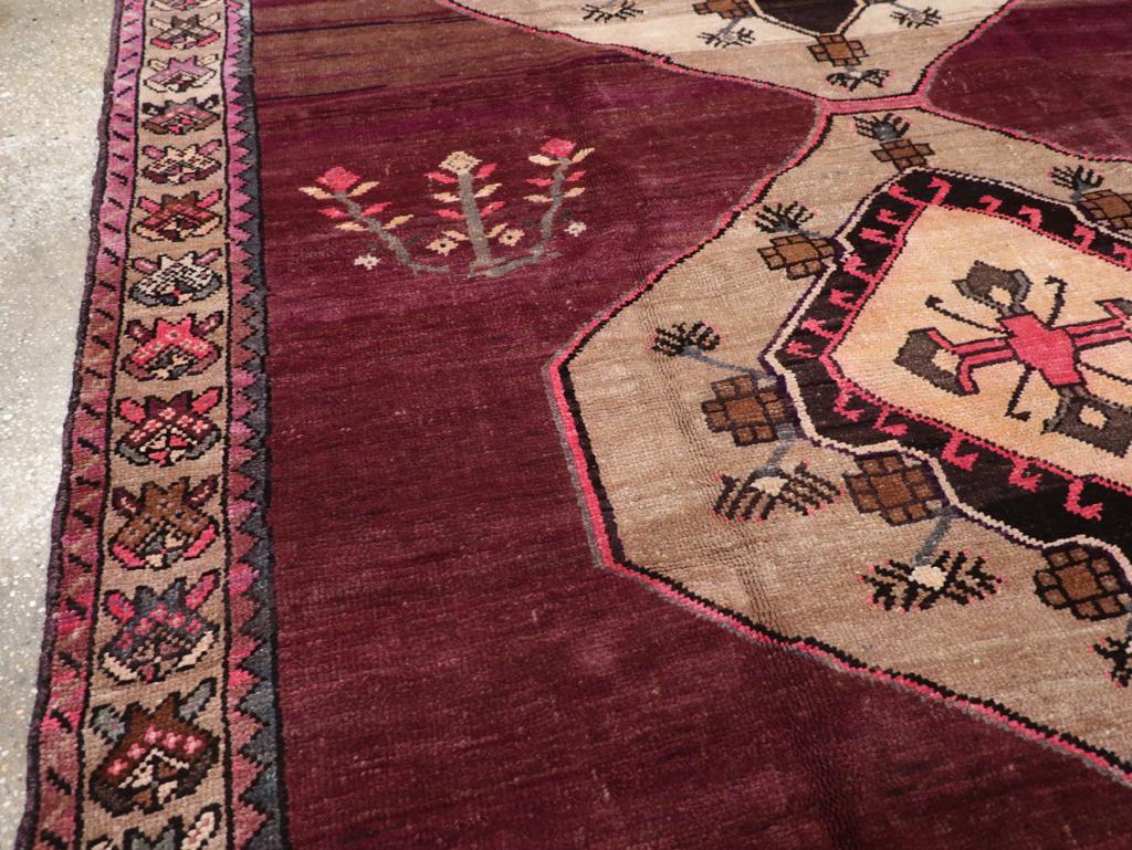 Tribal Mid-20th Century Turkish Anatolian Gallery Carpet For Sale