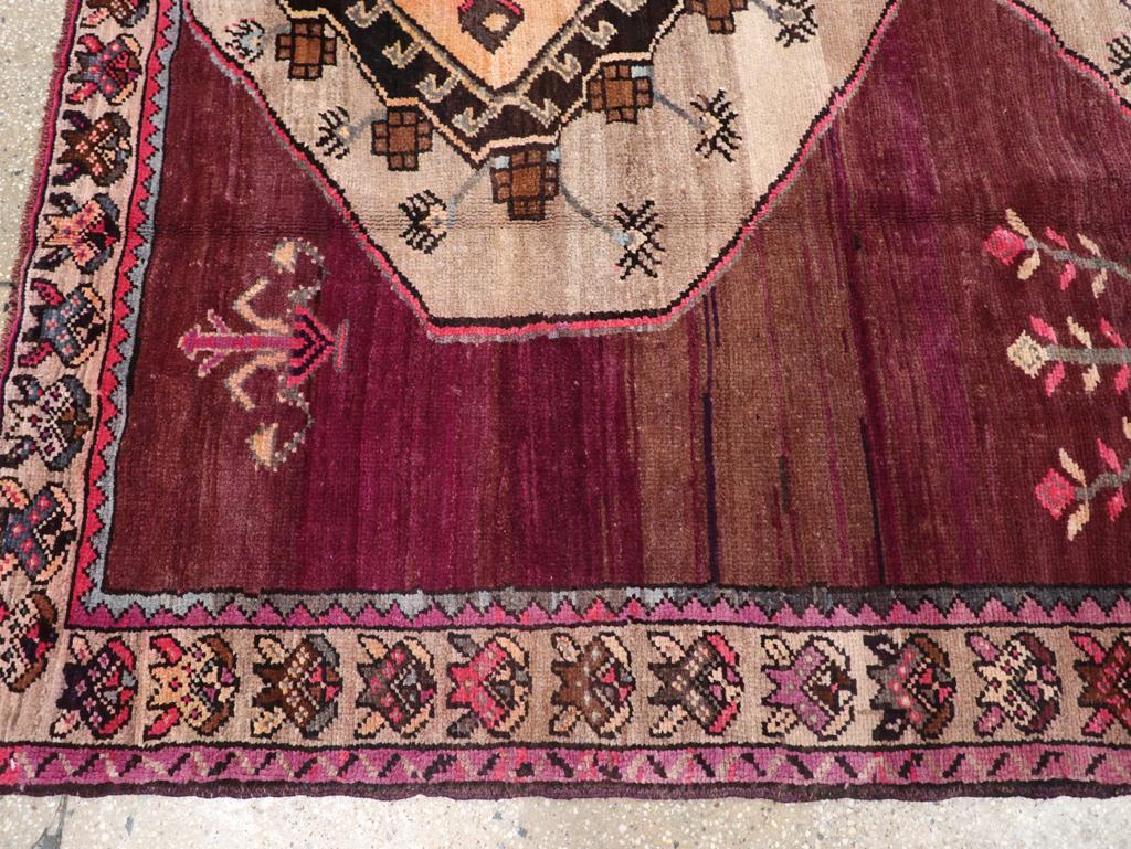 Mid-20th Century Turkish Anatolian Gallery Carpet In Excellent Condition For Sale In New York, NY