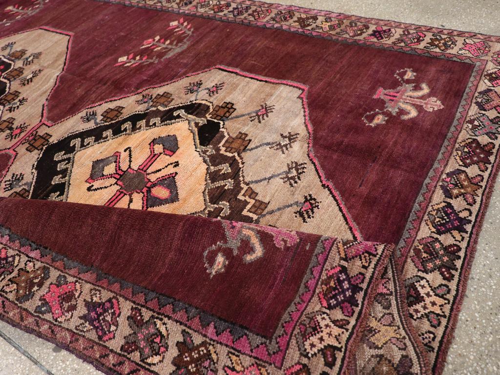 Mid-20th Century Turkish Anatolian Gallery Carpet For Sale 1