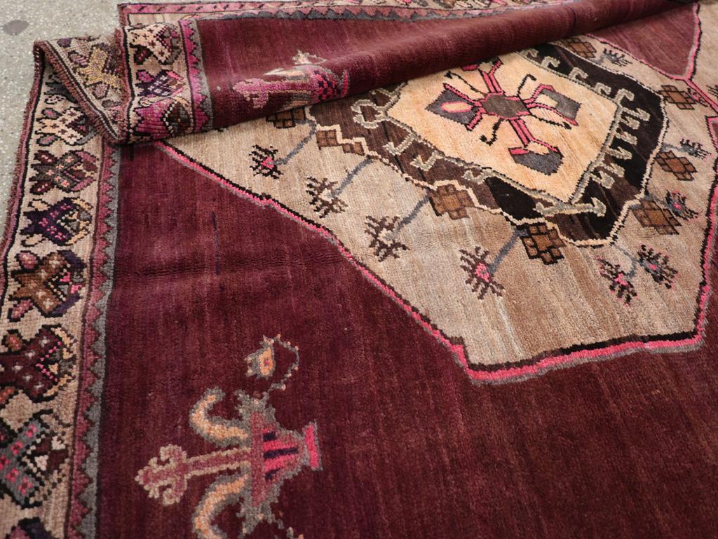Mid-20th Century Turkish Anatolian Gallery Carpet For Sale 2