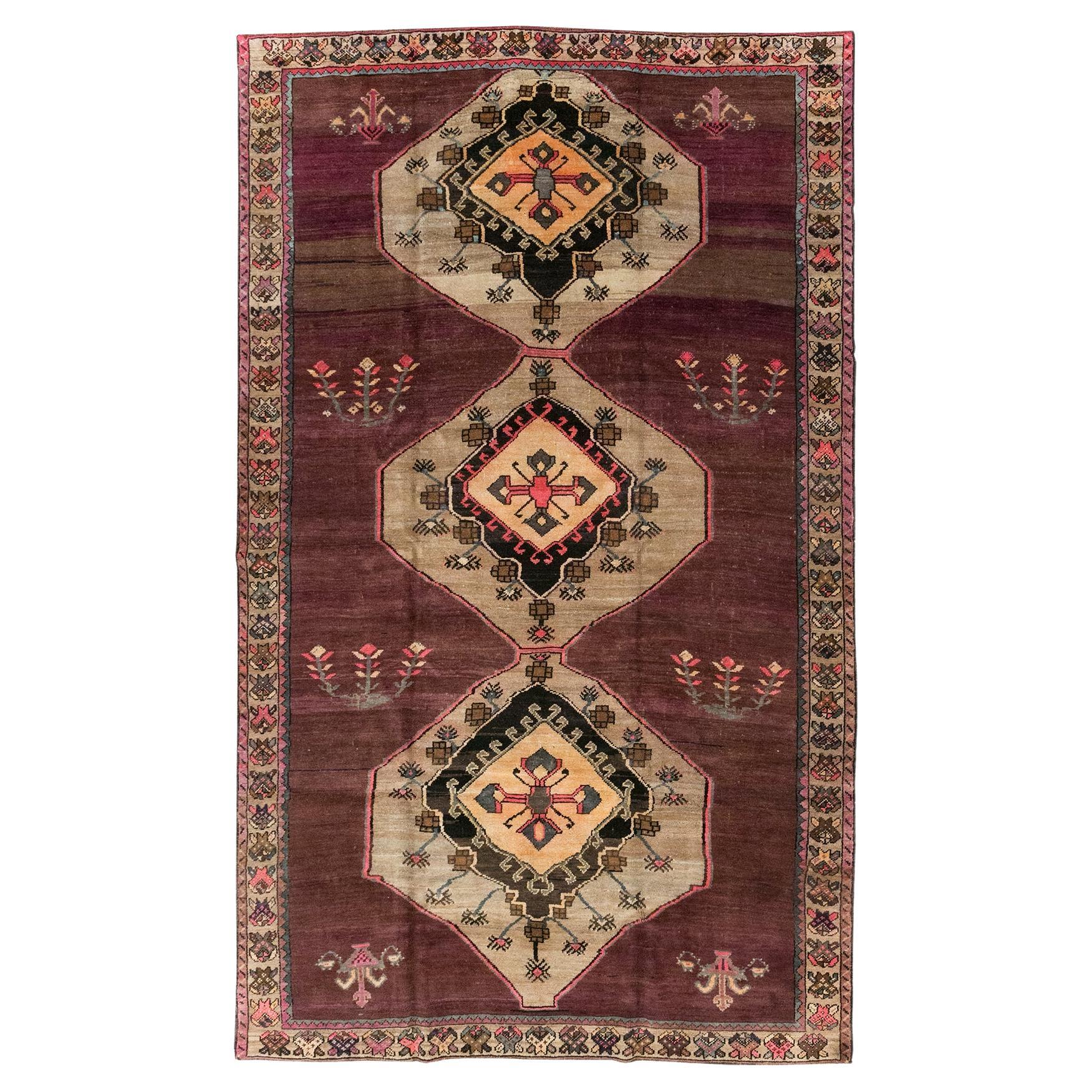 Mid-20th Century Turkish Anatolian Gallery Carpet For Sale