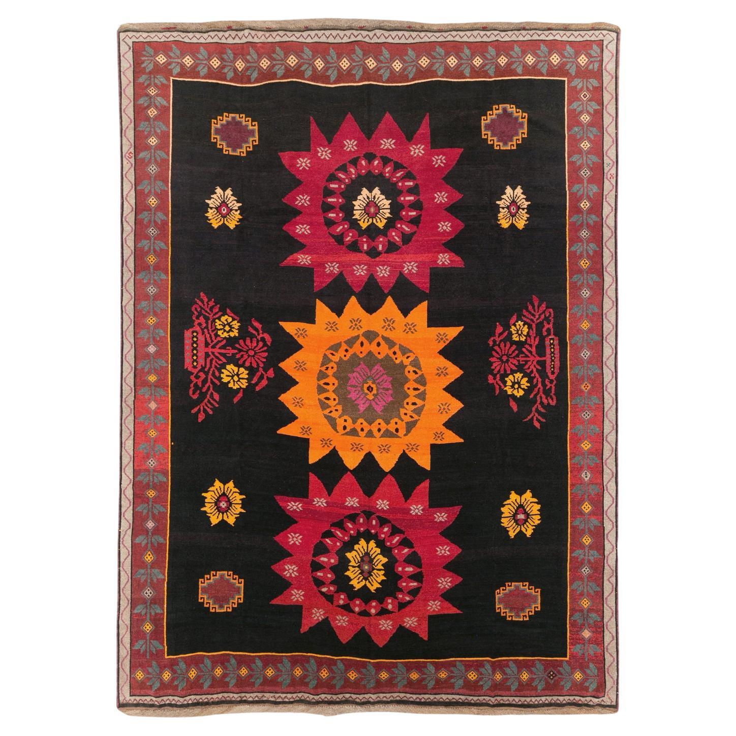 Mid-20th Century Turkish Anatolian Large Tribal Room Size Carpet
