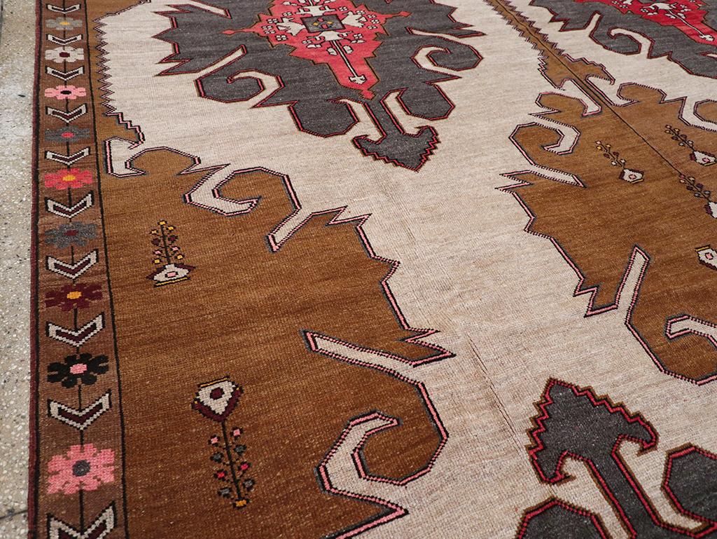 Tribal Mid-20th Century Turkish Anatolian Room Size Carpet For Sale