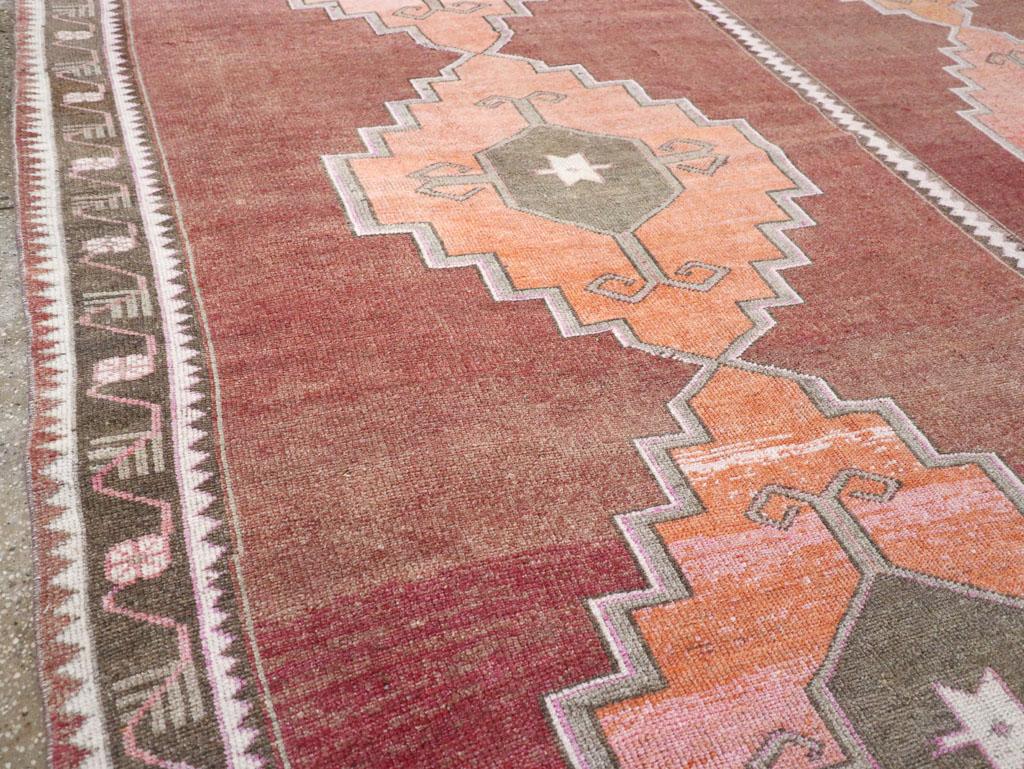 Tribal Mid-20th Century Turkish Anatolian Room Size Carpet For Sale