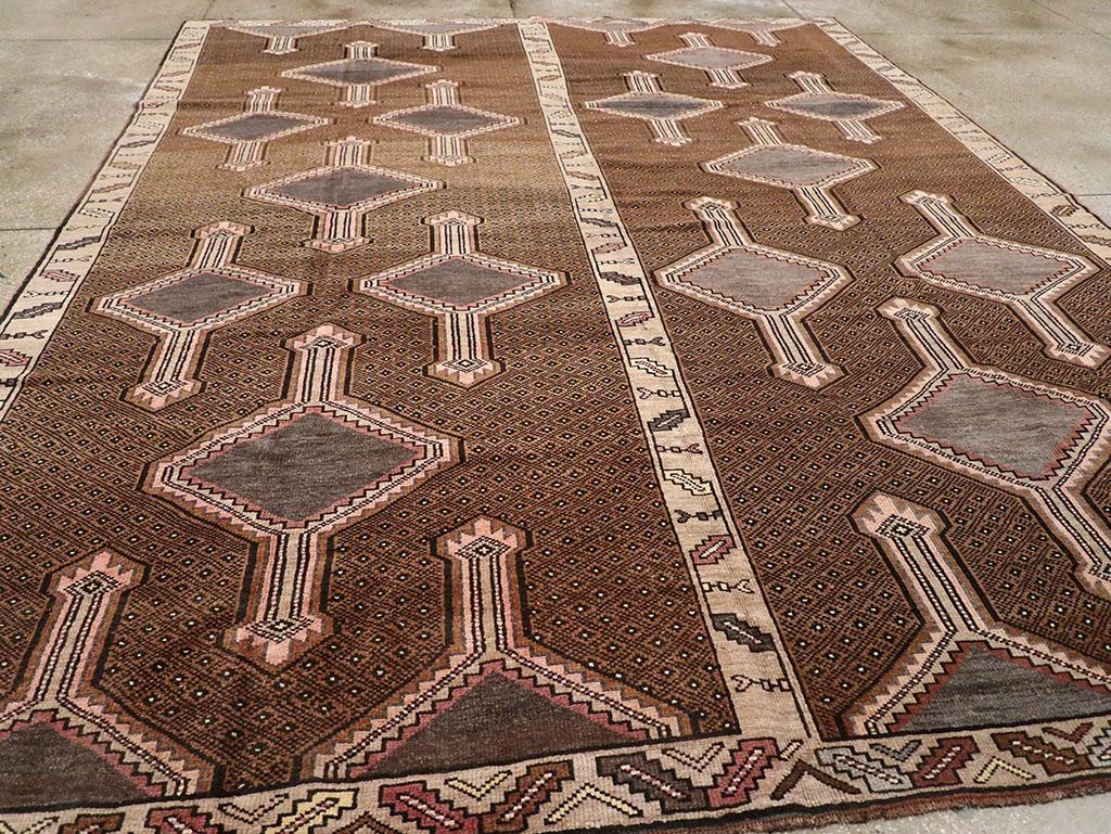 Wool Mid-20th Century Turkish Anatolian Room Size Carpet For Sale