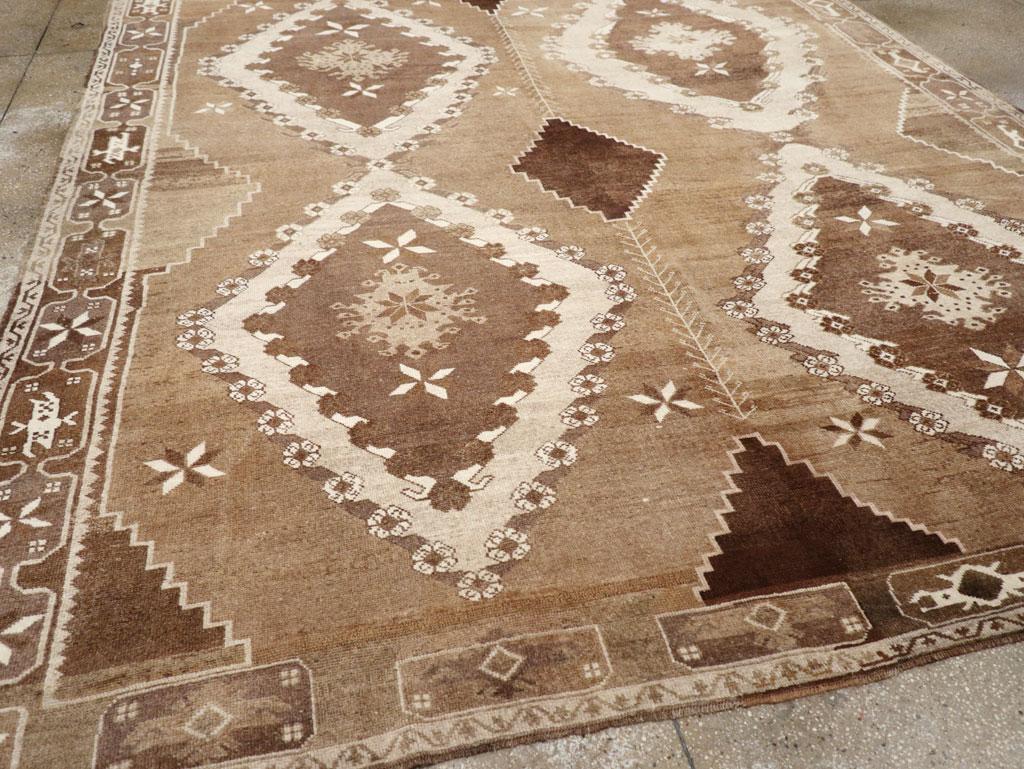 Wool Mid-20th Century Turkish Anatolian Room Size Carpet For Sale