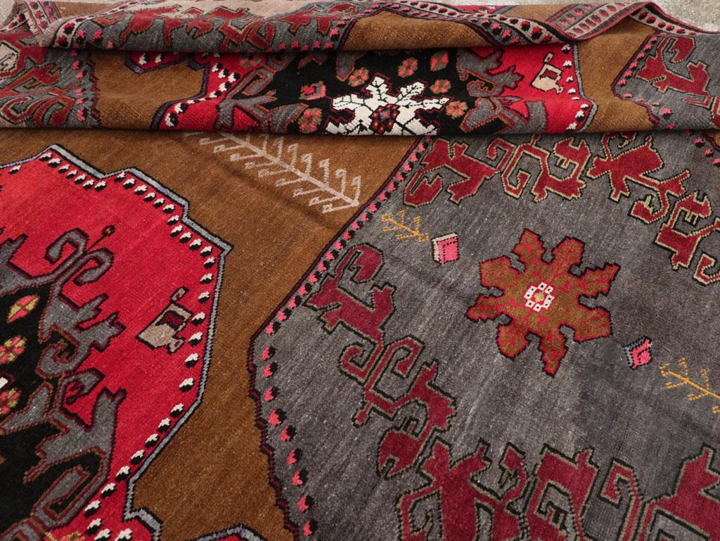 Mid-20th Century Turkish Anatolian Room Size Carpet For Sale 2