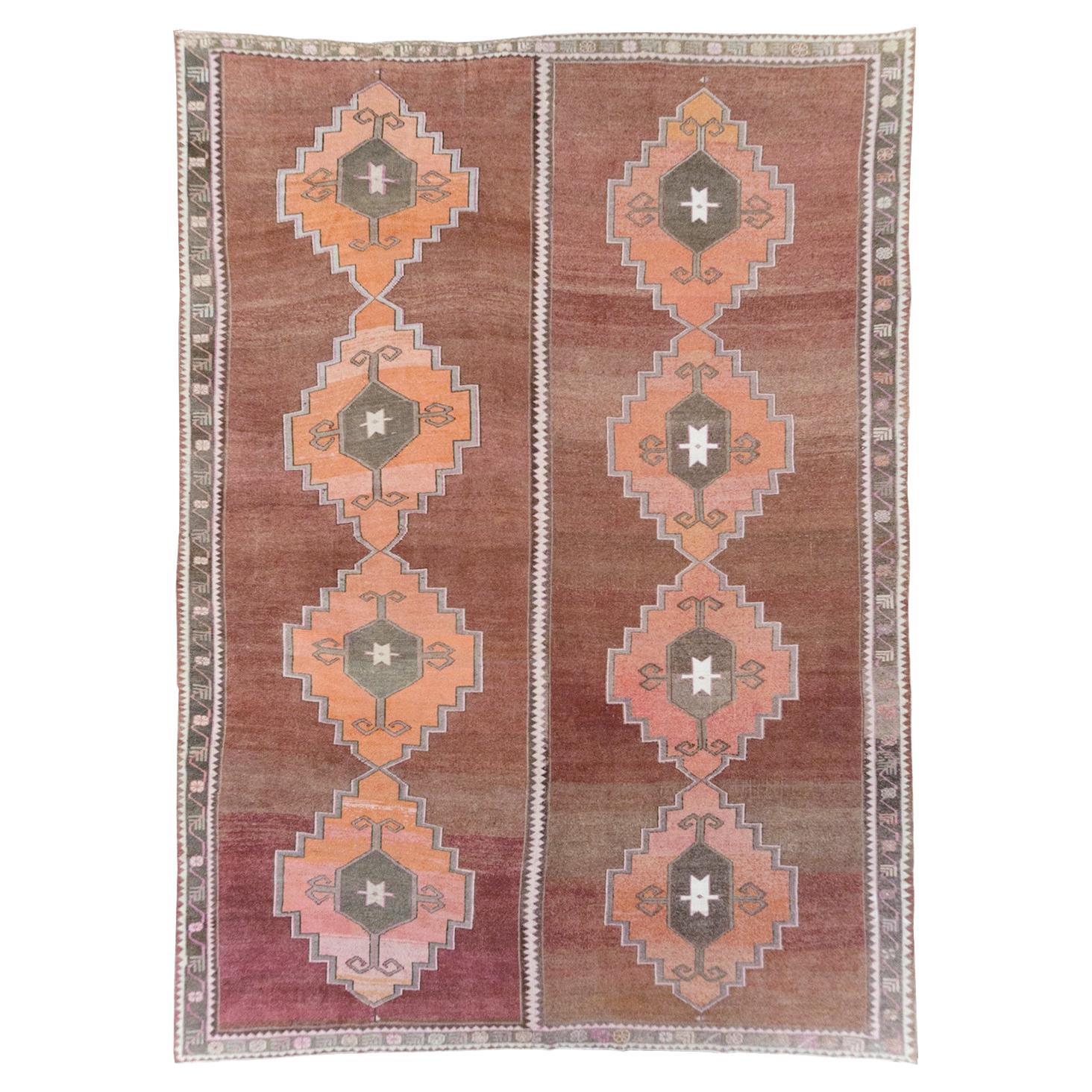 Mid-20th Century Turkish Anatolian Room Size Carpet