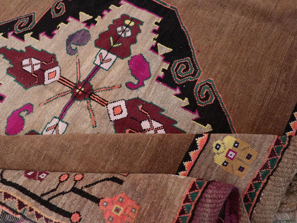 Mid-20th Century Turkish Anatolian Tribal Accent Carpet For Sale 2