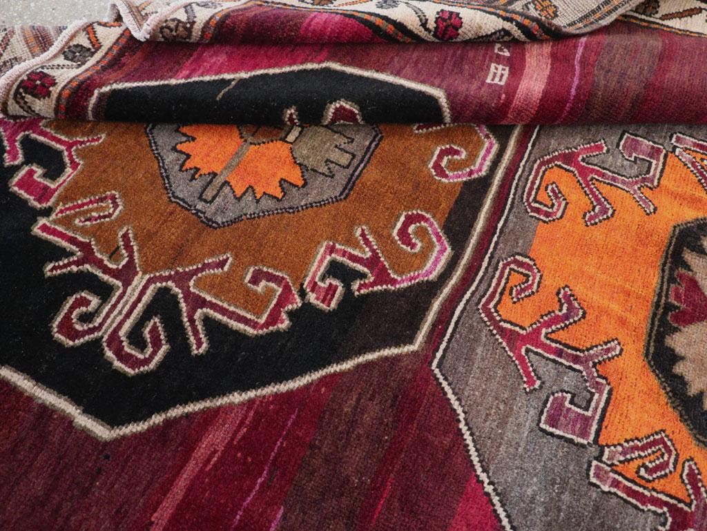 Mid-20th Century Turkish Anatolian Tribal Accent Carpet For Sale 3