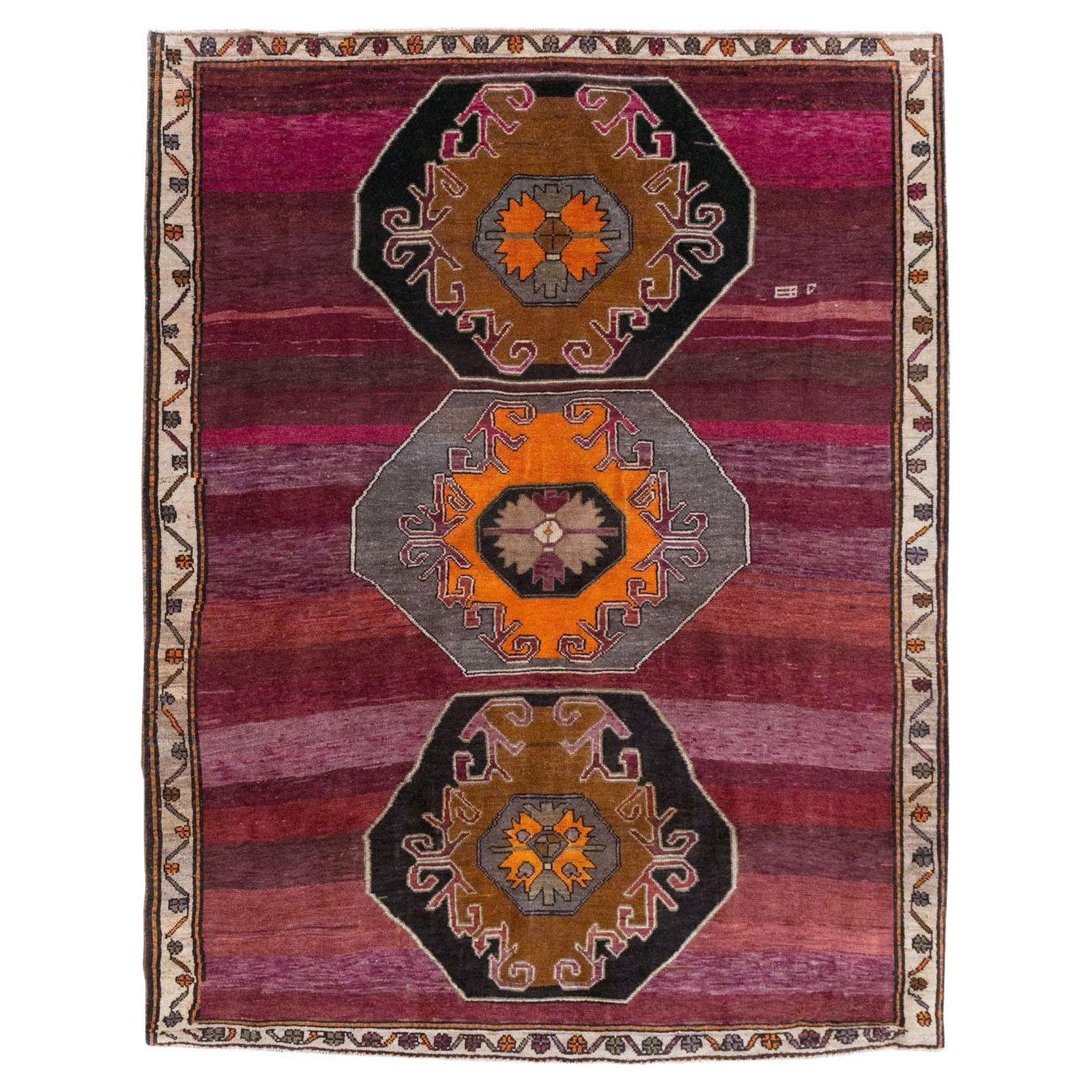 Mid-20th Century Turkish Anatolian Tribal Accent Carpet