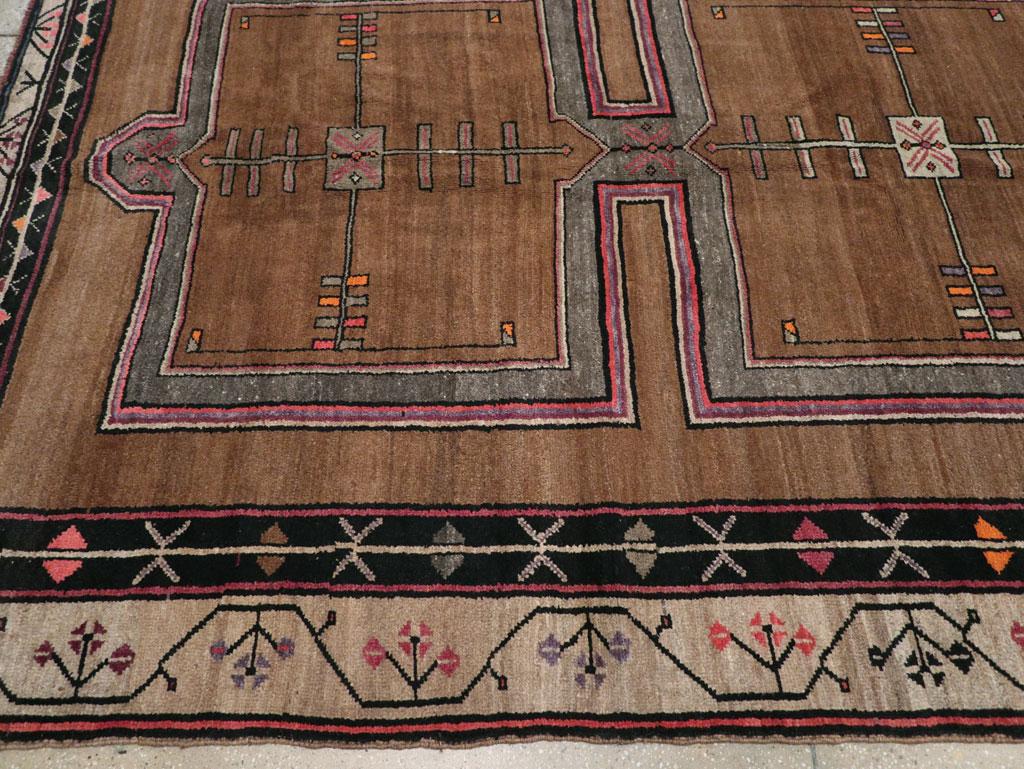 Wool Mid-20th Century Turkish Anatolian Tribal Large Carpet For Sale