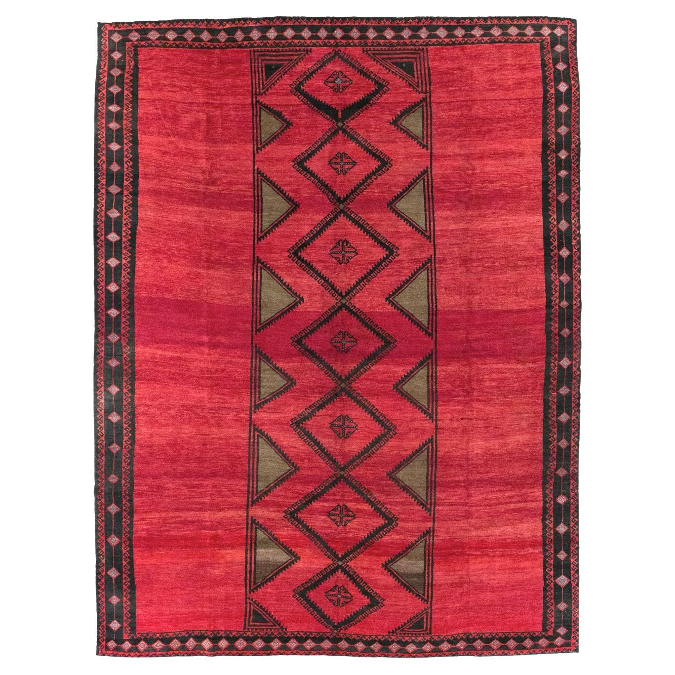 Tapis tribal turc anatolien du milieu du 20e siècle