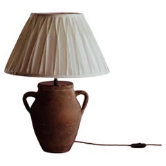 Mid-20th Century Turkish Earthenware Table Lamp with Handles