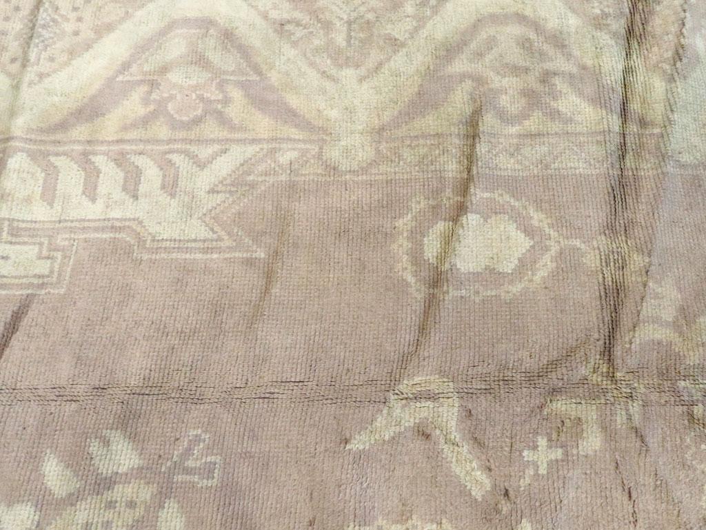 Wool Mid-20th Century European Oushak Large Carpet For Sale