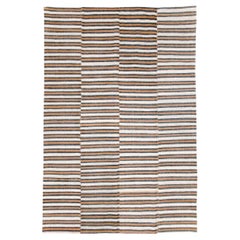 Tappeto turco a trama piatta Kilim d'accento della metà del XX secolo